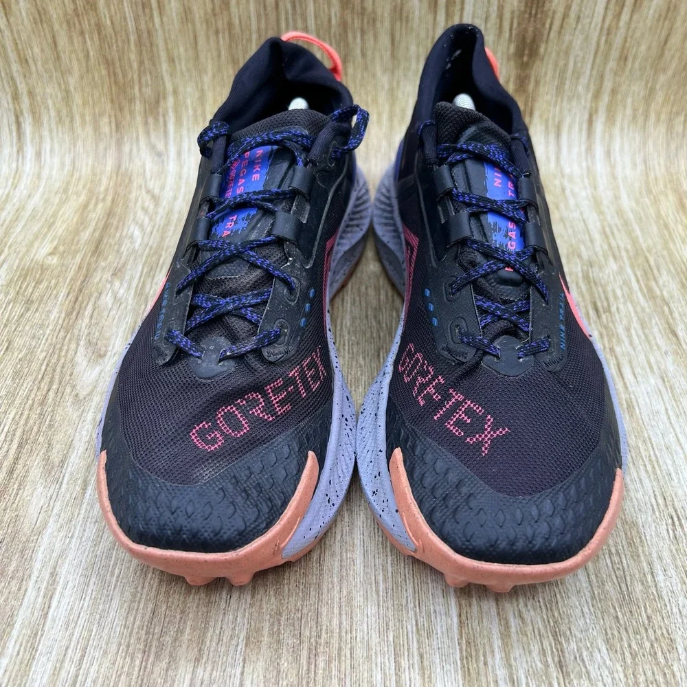 Nike Pegasus Trail 3 Gore-tex Women's Size 9 Black Lapis Bright Mango DC8794-002